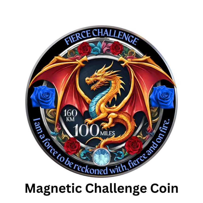 Fierce & on Fire 100 Mile Challenge Magnet - NOW SHIPPING