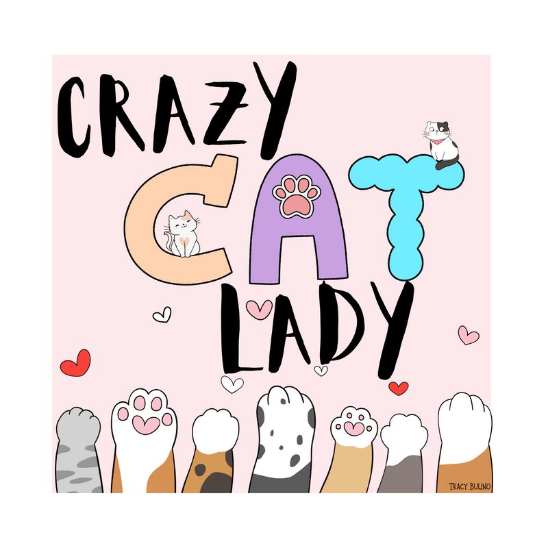 Crazy Cat Lady - Vinyl Sticker - SOS Fund