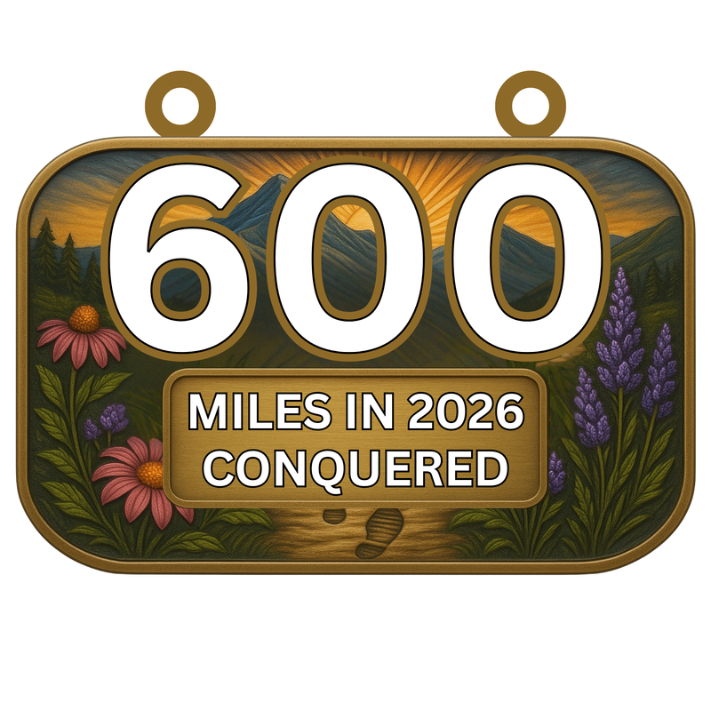600 Miles in 2026 Invicible Challenge - MEDAL - PREORDER SHIPS END OF FEB 2026