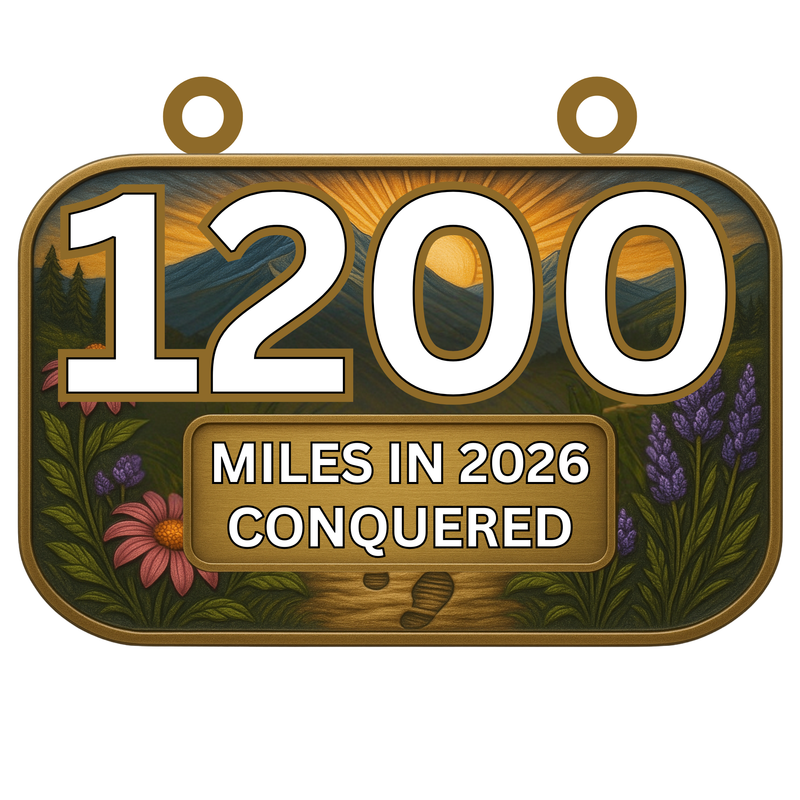 1200 Miles in 2026 Invicible Challenge - MEDAL - PREORDER SHIPS END OF FEB 2026