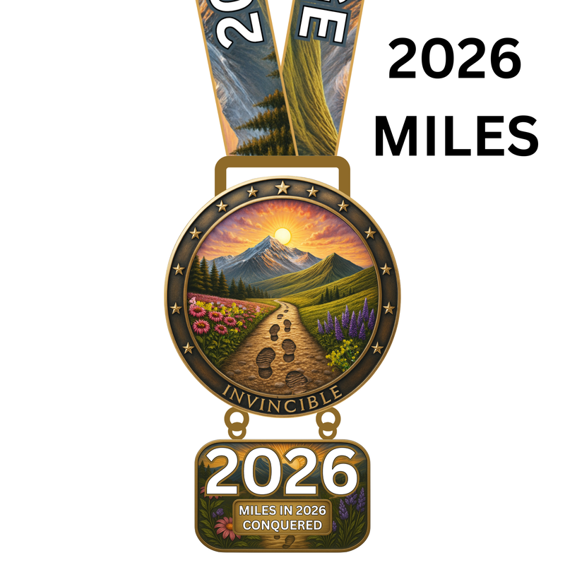 2026 Miles in 2026 Invicible Challenge - MEDAL - PREORDER SHIPS END OF FEB 2026