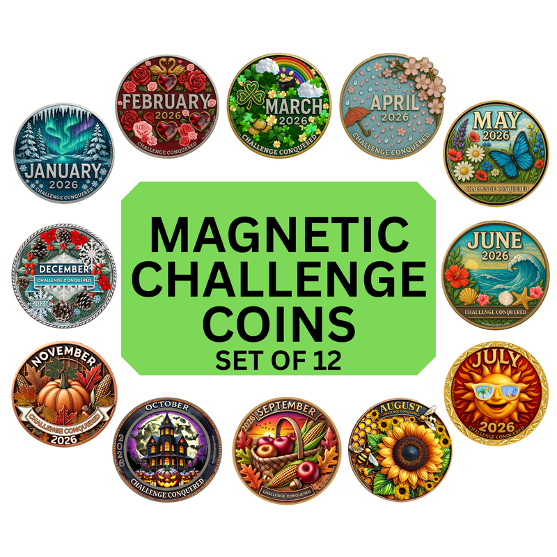 2026 Monthly Challenge ALL 12 MAGNETIC CHALLENGE *COINS* - SHIPS IN JAN 2026