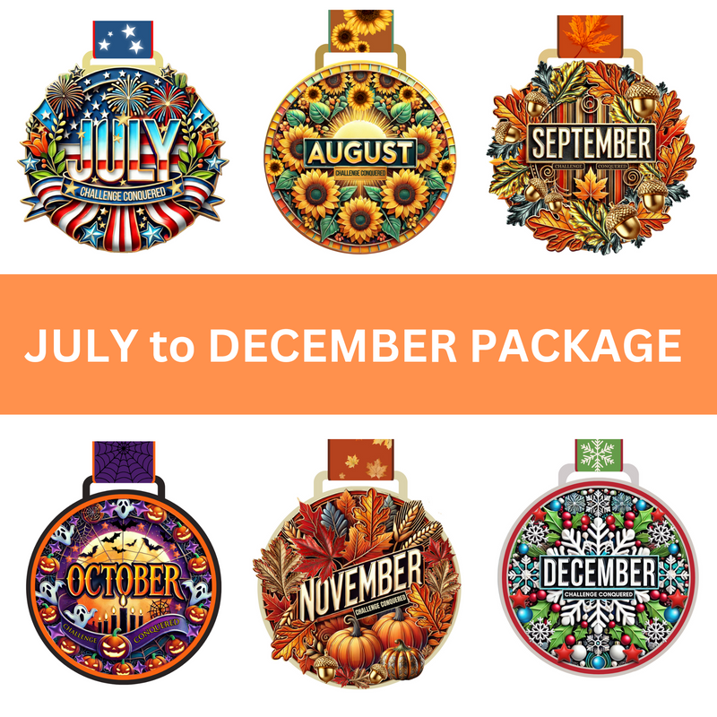 JULY to DEC PACKAGE - SIX Monthly Challenges - SHIPS FEB 20, 2025