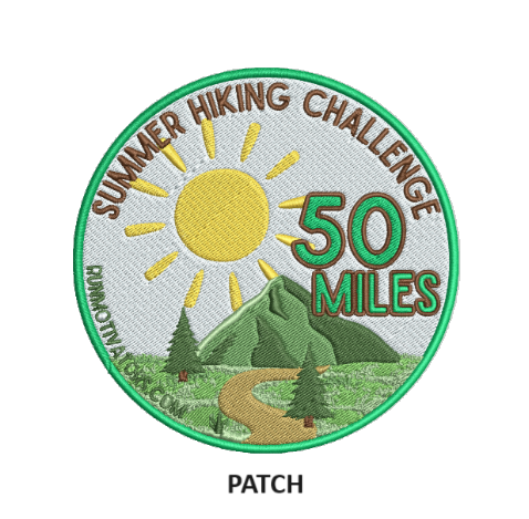 Summer Hiking Challenge Patch - SHIPS JUNE 30 to JULY 6