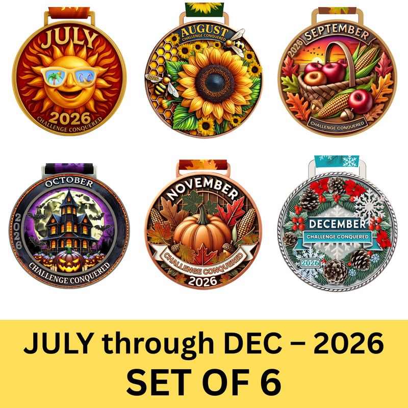 2026 Monthly Challenge - JULY to DEC PACK (6 medals) - SHIPS JAN 2026