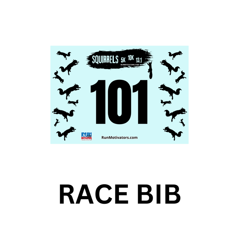 Squirrels Race Tyvek Race Bib