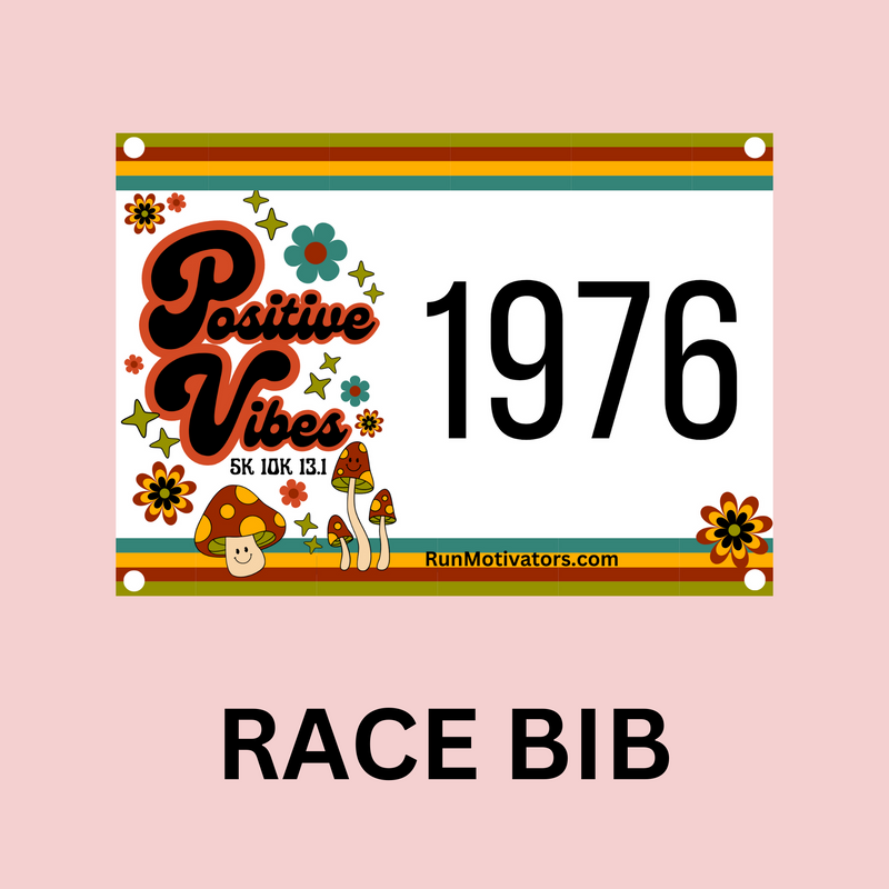 Positive Vibes Tyvek Race Bib