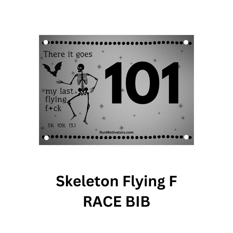 Skeleton Flying F Tyvek Race Bib