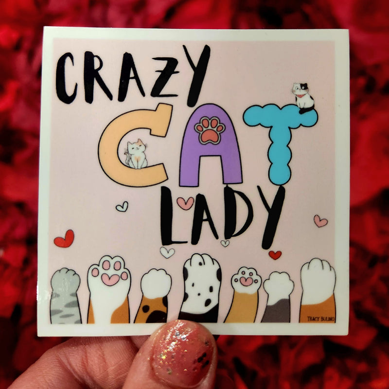 Crazy Cat Lady - Vinyl Sticker