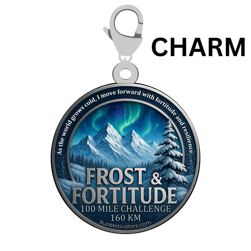 Frost and Fortitude 100 Miles - Charm for bracelet! SHIPS END OF DECEMBER