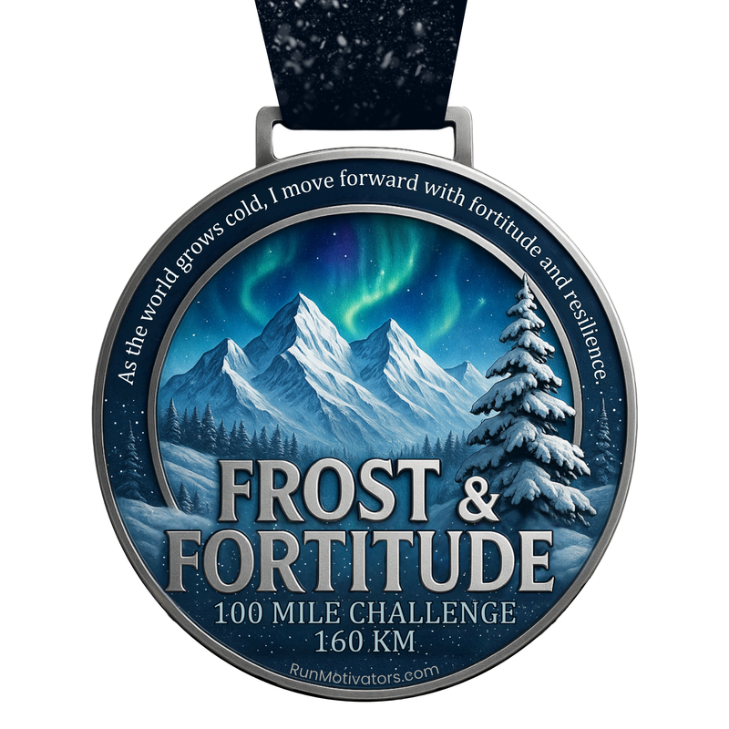 Frost and Fortitude 100 Mile Challenge - Medal - SHIPS LATE DECEMBER
