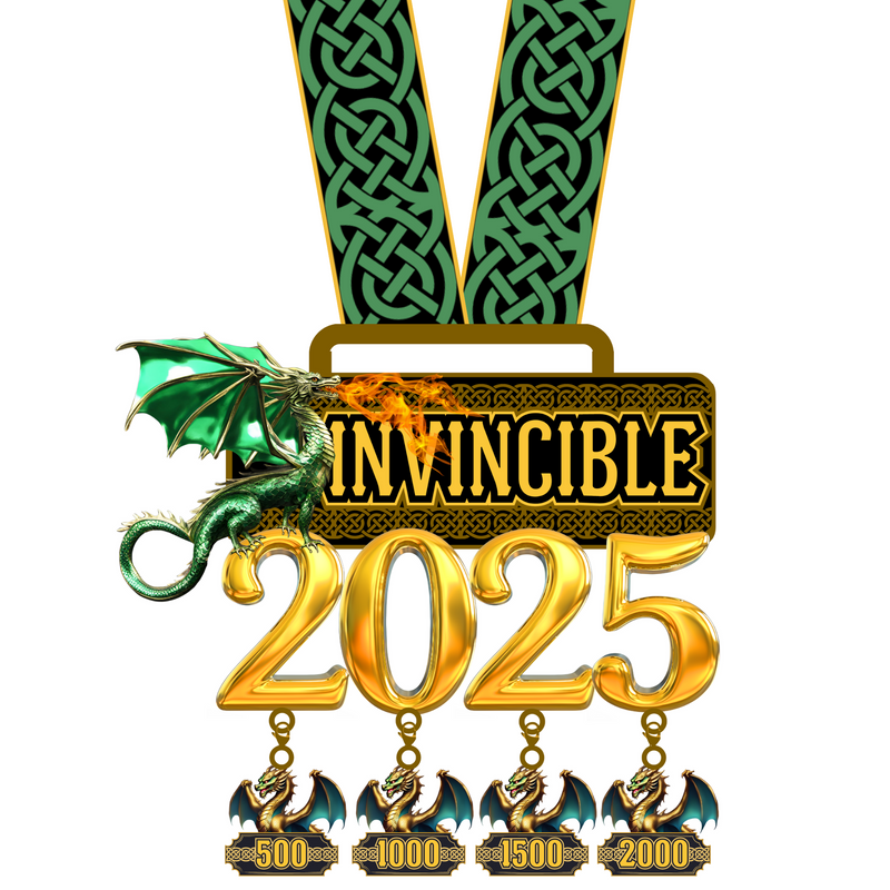 2025 Invincible Challenge - Medal (miles OR km) - SHIPS IN LATE JAN 2025