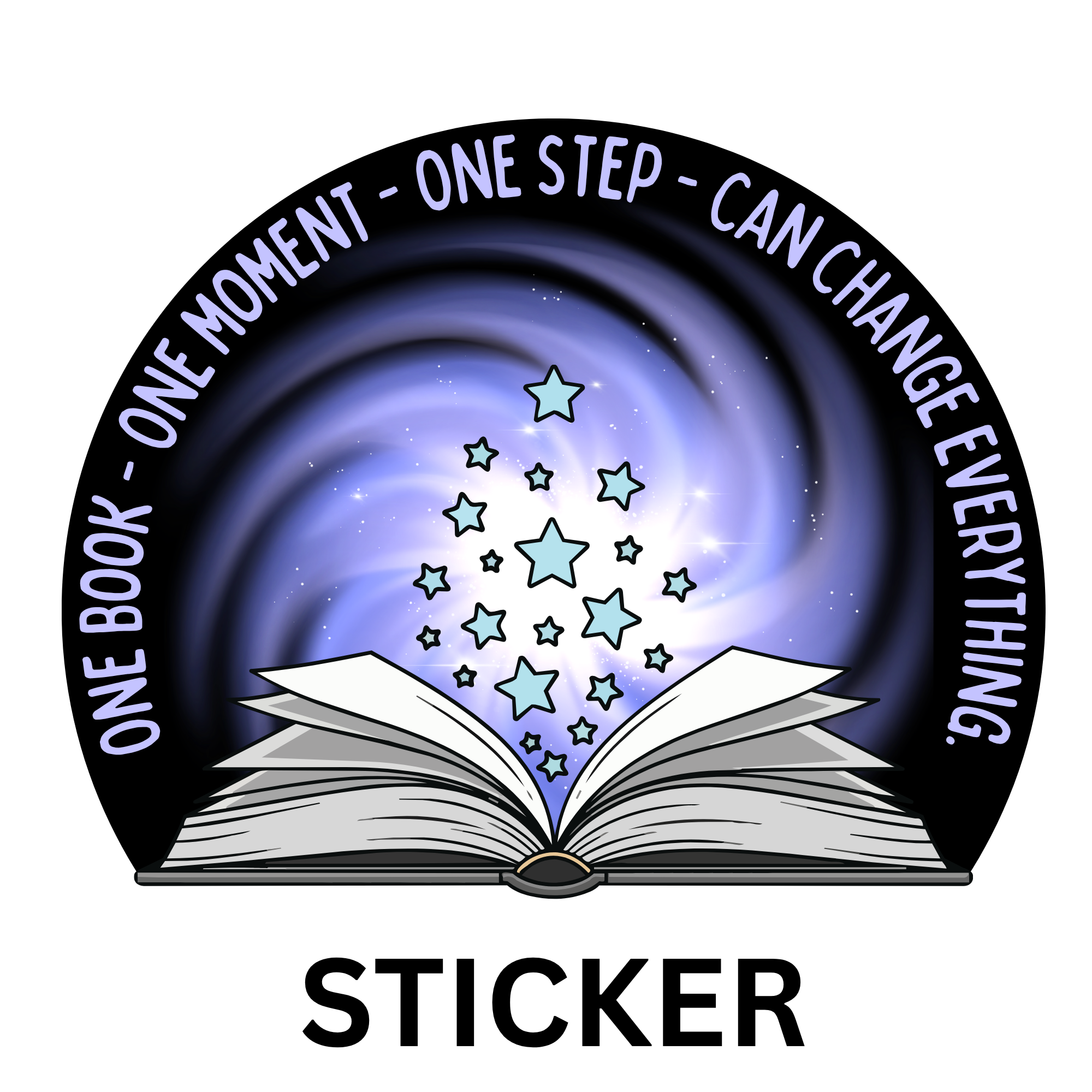 One Book Can Change Everything - Vinyl Sticker PREORDER – RunMotivators