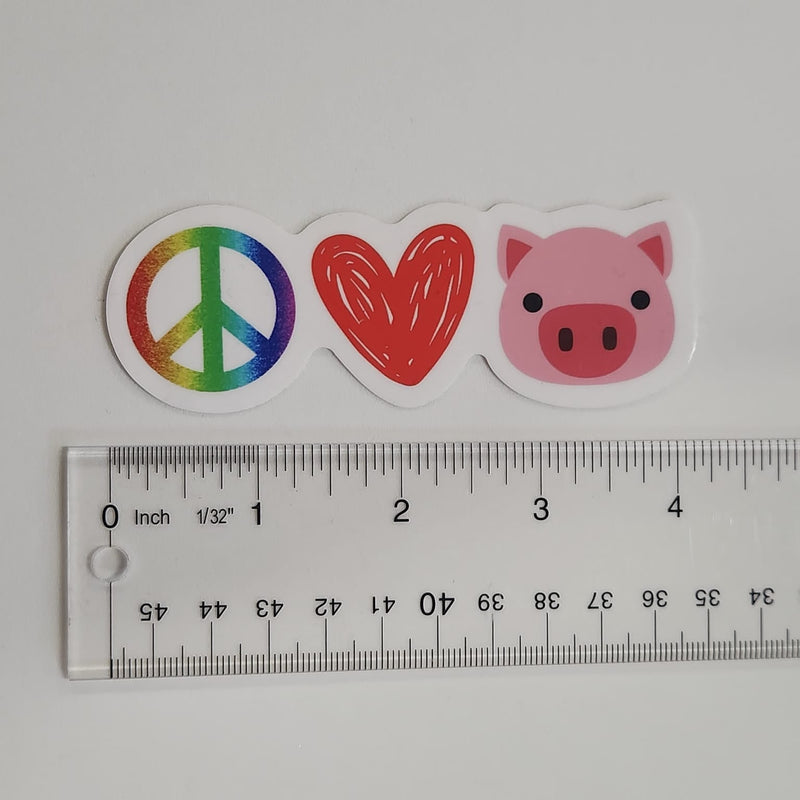 Peace Love Pigs- Vinyl Sticker