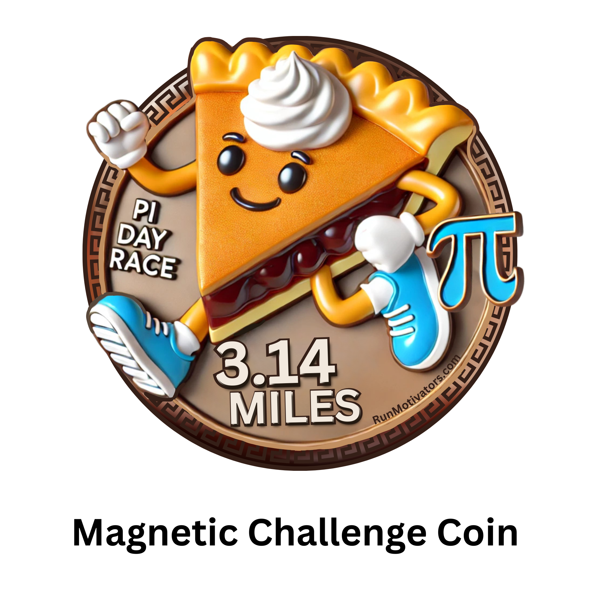 Pi Day Race CHALLENGE COIN SHIPS MARCH 1, 2025 RunMotivators