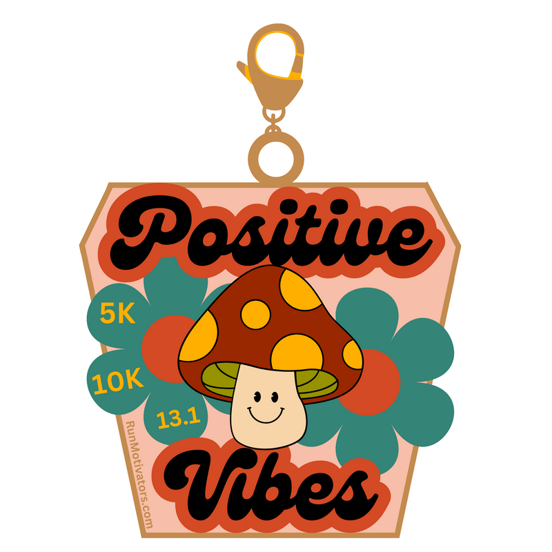Positive Vibes 5K 10K 13.1 - CHARM for bracelet - SHIPS JUNE 25 (ESTIMATED)