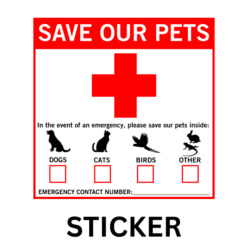 SAVE OUR PETS - Vinyl Sticker PREORDER