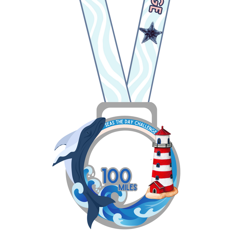 Seas the Day Challenge - 100 MILES MEDAL - Now Shipping