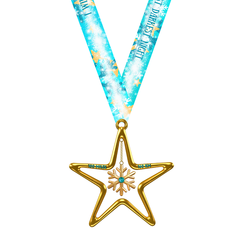 Shine Like a Star 100 Mile Challenge - Medal -NOW SHIPPING