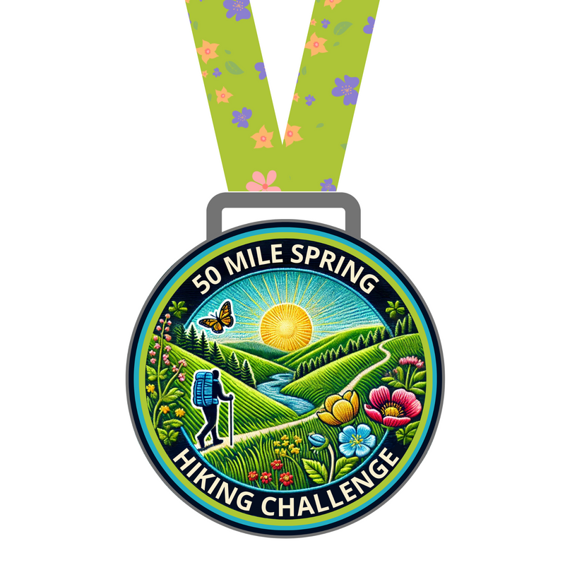 50 Mile Spring Hiking Challenge Medal - SHIPS END OF MARCH