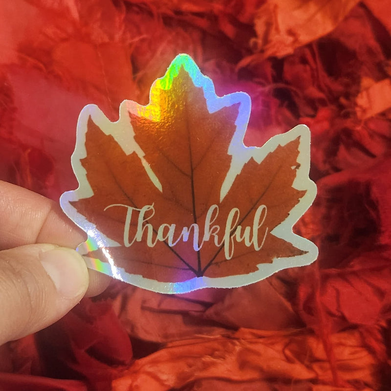 Thankful - Holographic Sticker