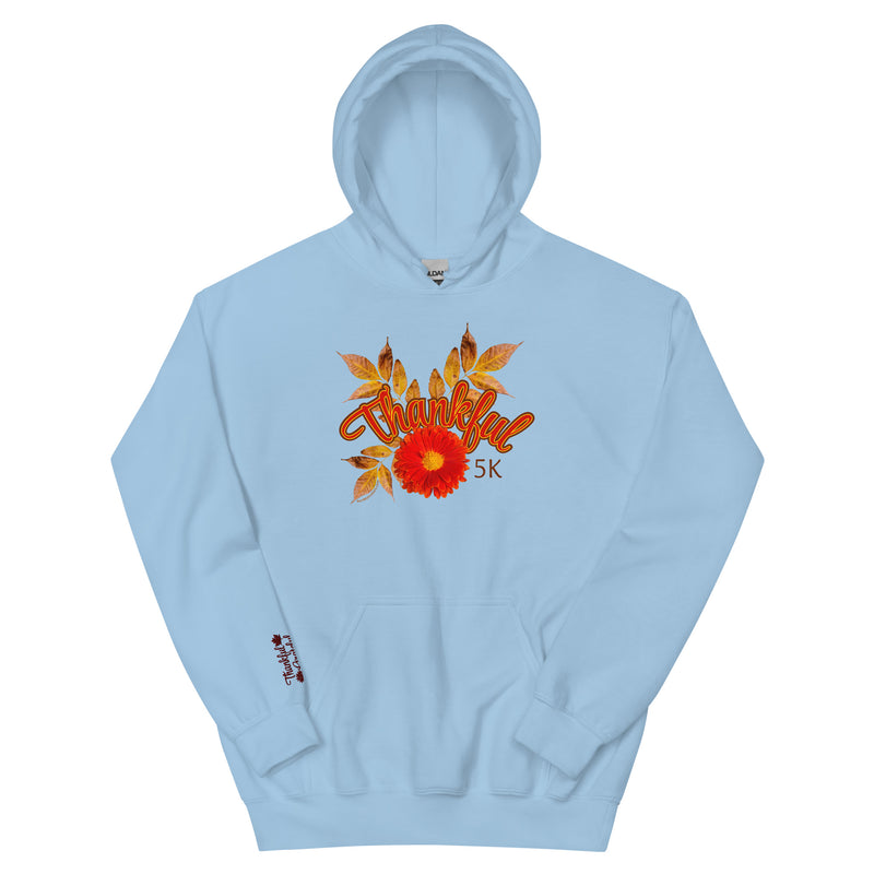 Thankful 5K Unisex Hoodie - EMBROIDERED SLEEVE OPTION WITH CROSS