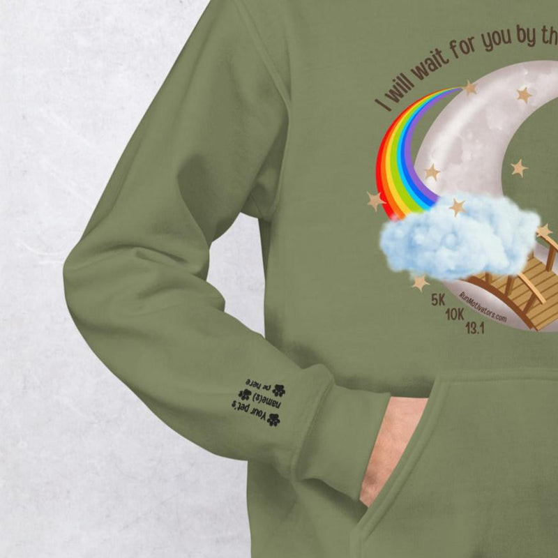 Rainbow Bridge Race Unisex Hoodie PERSONALIZED - CAT VERSION