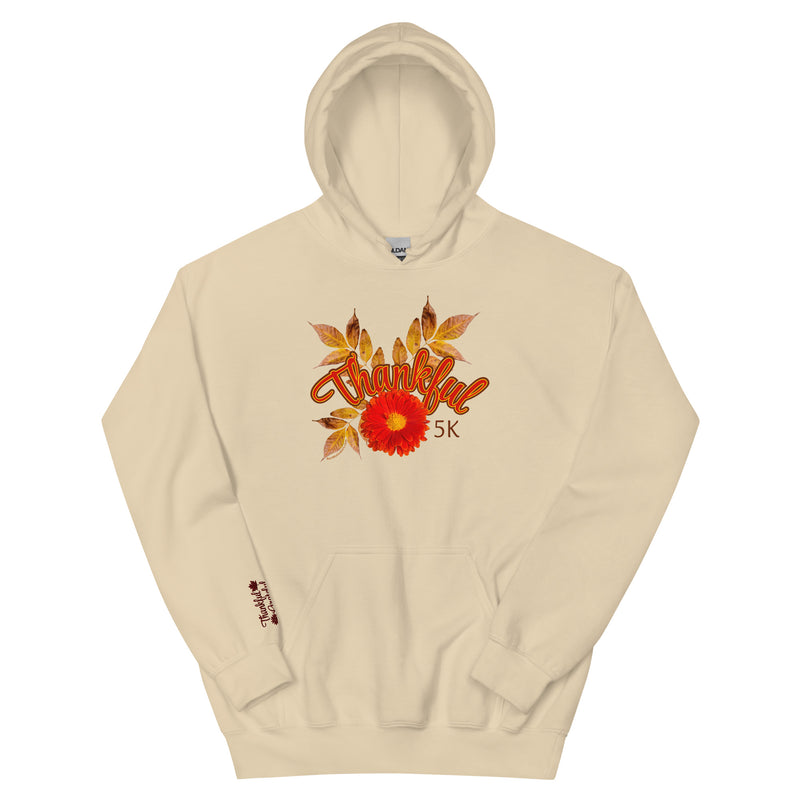 Thankful 5K Unisex Hoodie - EMBROIDERED SLEEVE OPTION WITH CROSS