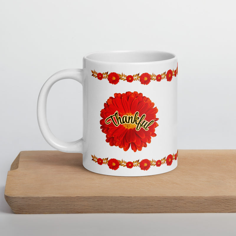 THE BIG SIP- Thankful Ceramic Mug - 20 ounces