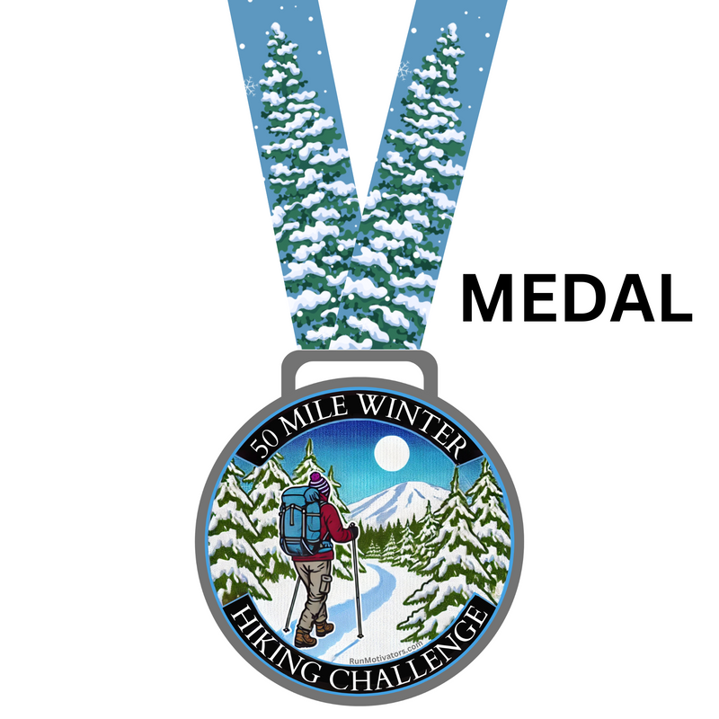 50 Mile Winter Hiking Challenge Medal - SHIPS IN JANUARY