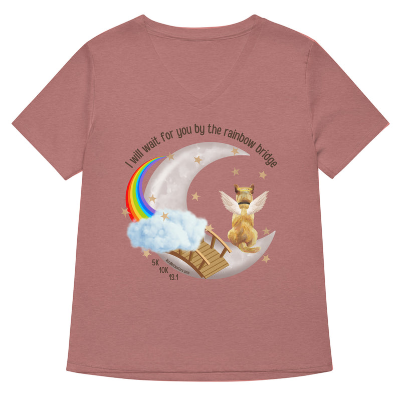 Rainbow Bridge Race Women’s relaxed v-neck tee - DOG VERSION