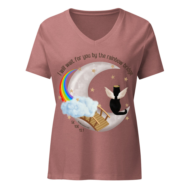 Rainbow Bridge Race Women’s relaxed v-neck tee - CAT VERSION