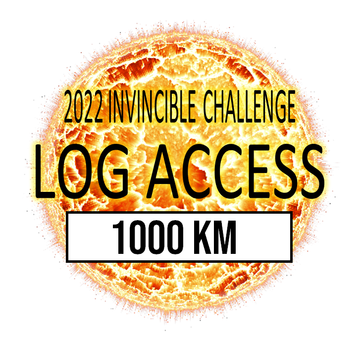 LOG ACCESS - 1000 KM GOAL for 2022 Invincible Challenge
