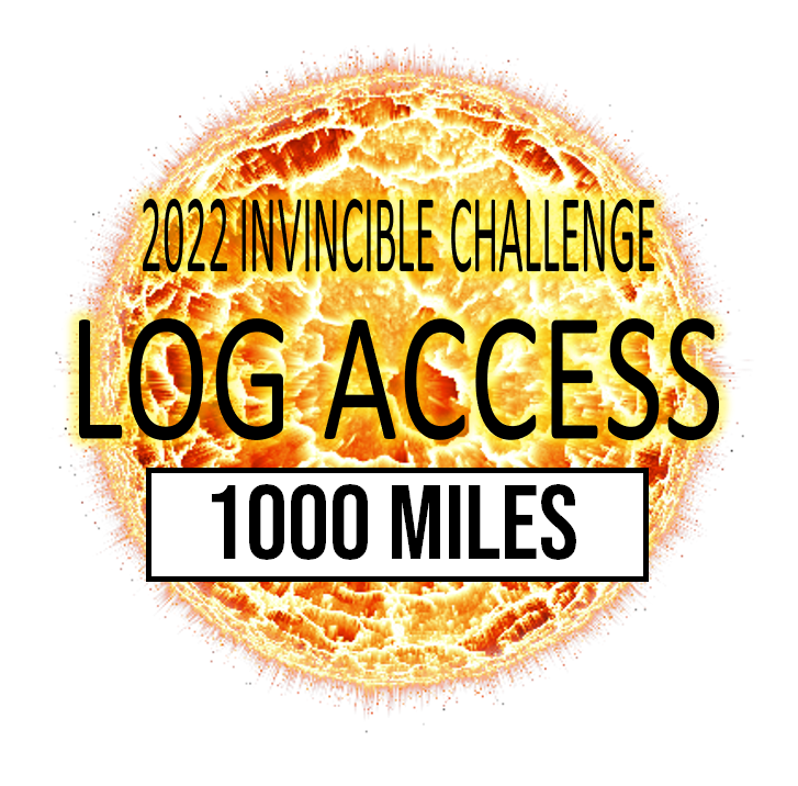 LOG ACCESS - 1000 MILES GOAL for 2022 Invincible Challenge