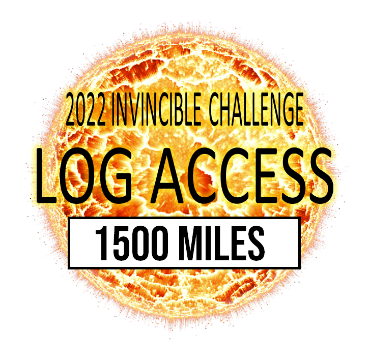 LOG ACCESS - 1500 MILES GOAL for 2022 Invincible Challenge