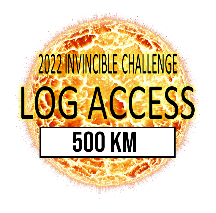 LOG ACCESS - 500 KM GOAL for 2022 Invincible Challenge