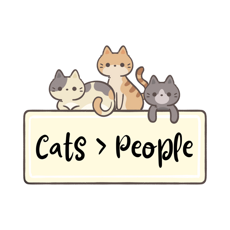 Cats are Greater than People - Vinyl Sticker - SOS Fund