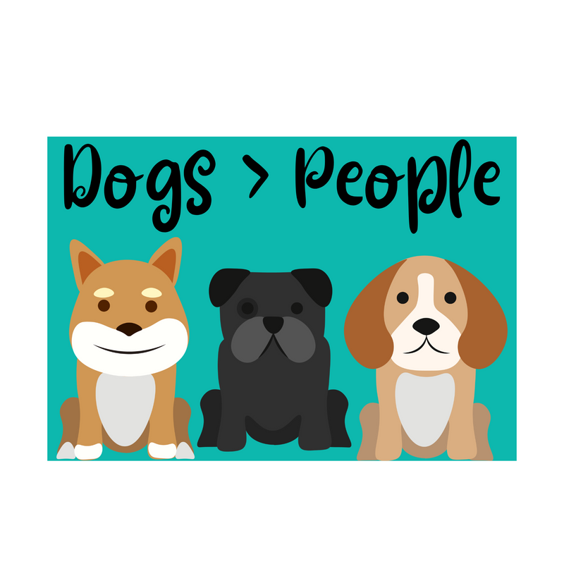 Dogs are Greater than People - Vinyl Sticker - SOS Fund