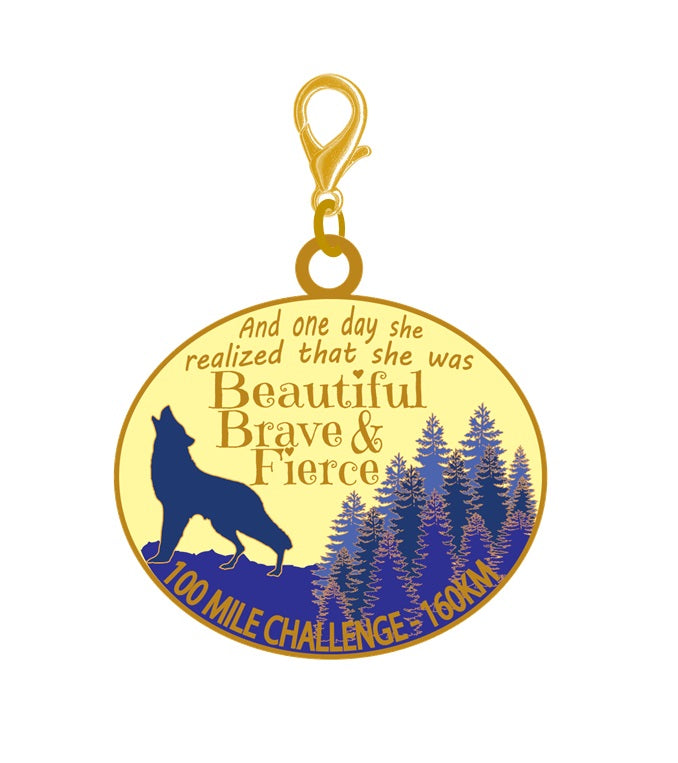 Beautiful & Fierce 100 Mile Challenge - Charm for bracelet!