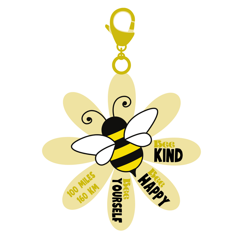 Bee Kind 100 Mile Challenge - Charm for bracelet!- NOW SHIPPING