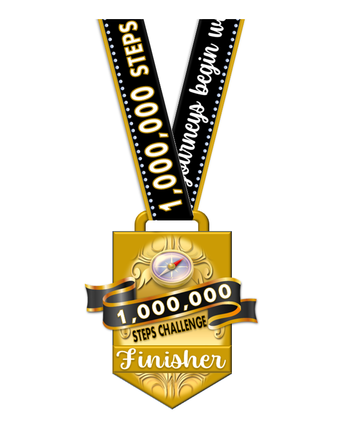 Million Steps Challenge T-shirt & Medal - NOW SHIPPING