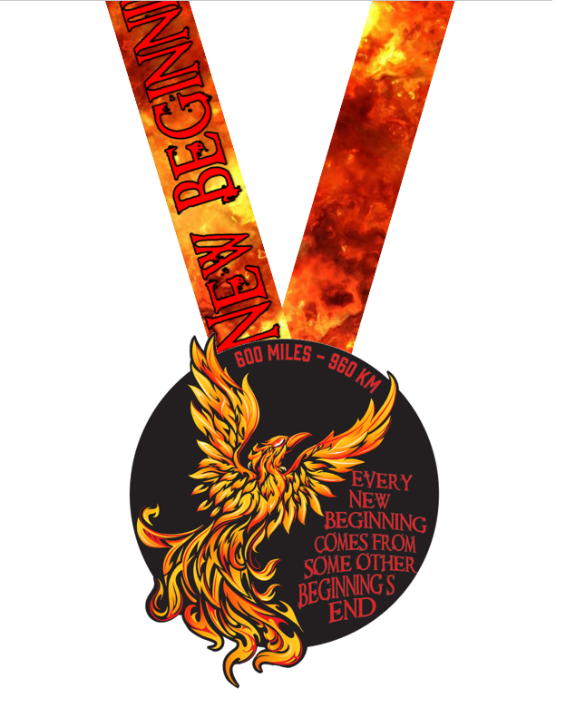 New Beginnings 600 Mile Challenge - MEDAL AND TANK - NOW SHIPPING