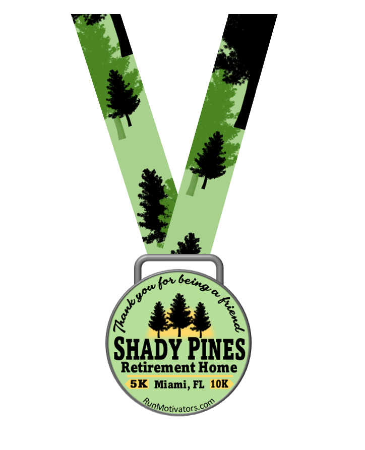 Shady Pines 5K 10K - T-SHIRT AND MEDAL - NOW SHIPPING
