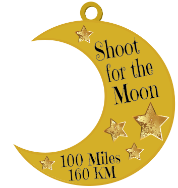Shoot for the Moon 100 Mile Challenge - MEDAL ONLY - NOW SHIPPING