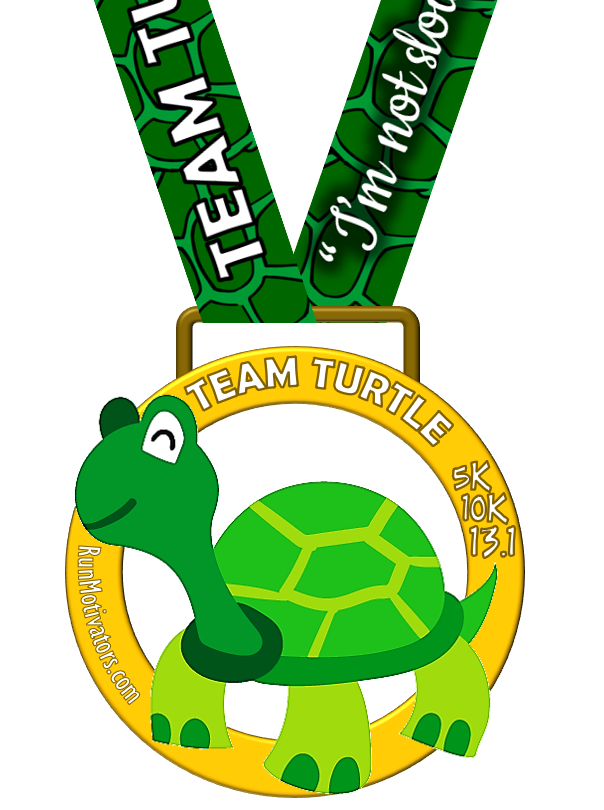 Team Turtle 5K 10K 13.1 - T-SHIRT & MEDAL - NOW SHIPPING